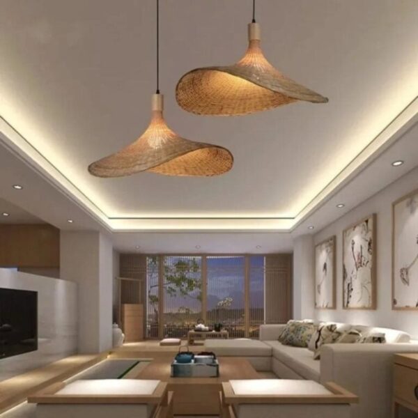 Suspension artisanale bambou, inspiration balinaise
