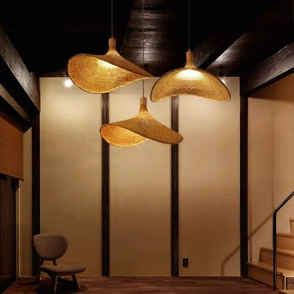 Suspension artisanale bambou, inspiration balinaise