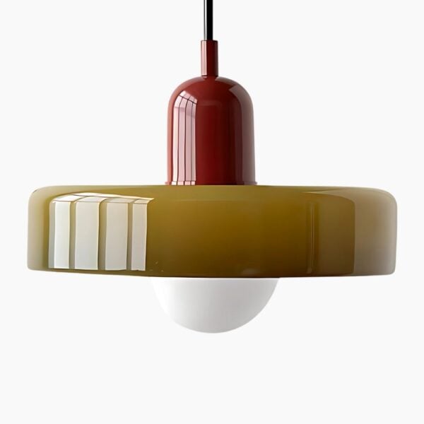Moderne Hängeleuchte aus Milchglas