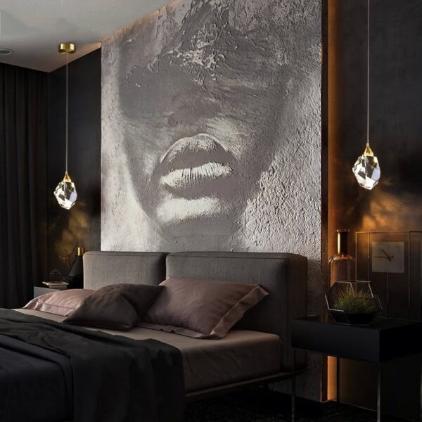 Suspension cristal contemporaine