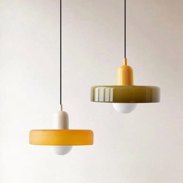 Suspension luminaire nordique en verre soufflé