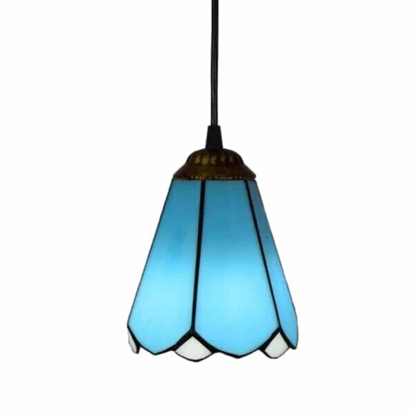 Suspension artisanale en verre, inspiration Tiffany
