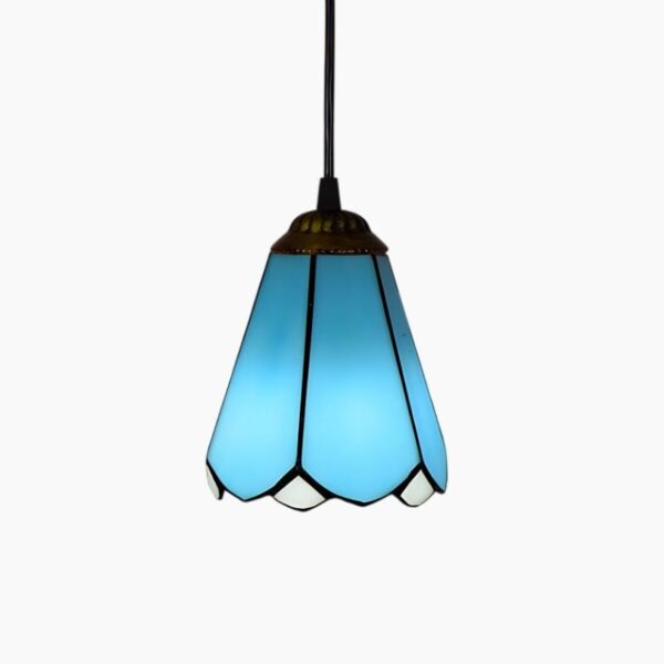 Suspension artisanale en verre, inspiration Tiffany