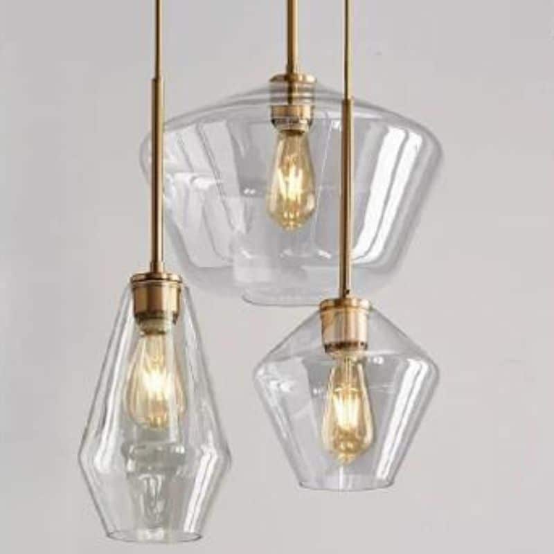 Suspension contemporaine en verre cristallin