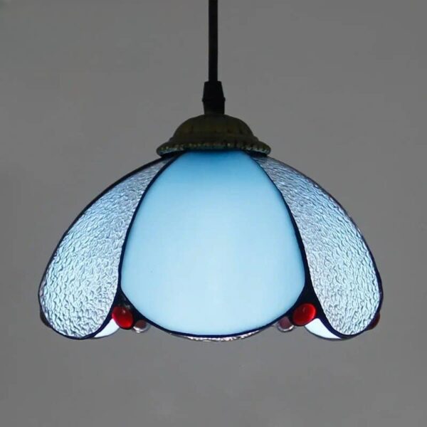 Suspension luminaire artisanale en verre motifs orientaux