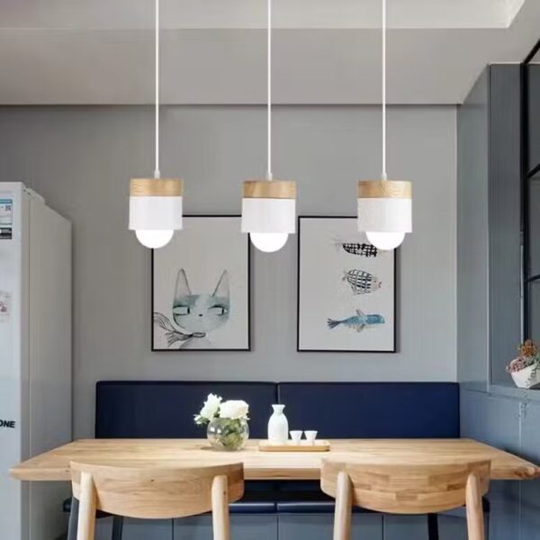 Suspension luminaire en bois d'inspiration nordique