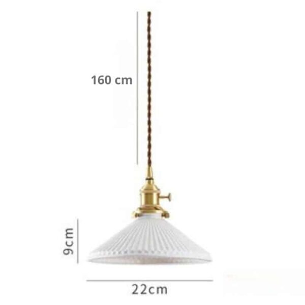 Suspension luminaire en céramique d'inspiration rétro