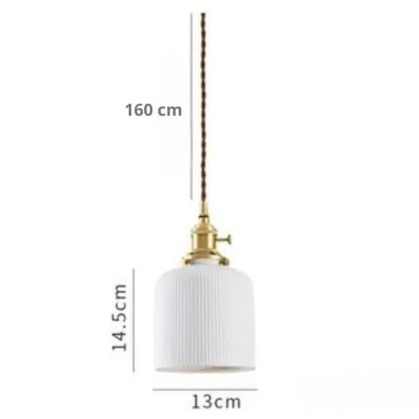 Suspension luminaire en céramique d'inspiration rétro