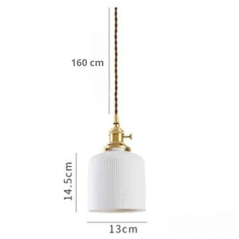 Suspension luminaire en céramique d'inspiration rétro