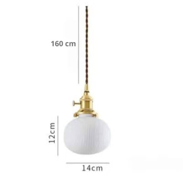 Suspension luminaire en céramique d'inspiration rétro