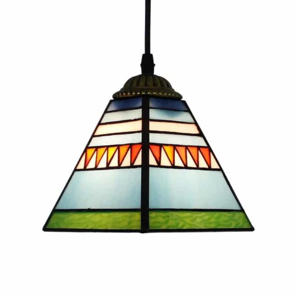 Suspension luminaire en verre artisanal inspiration Tiffany