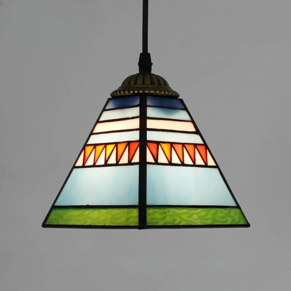 Suspension luminaire en verre artisanal inspiration Tiffany