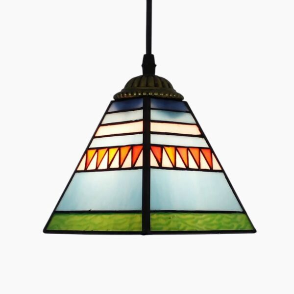 Suspension luminaire en verre artisanal inspiration Tiffany
