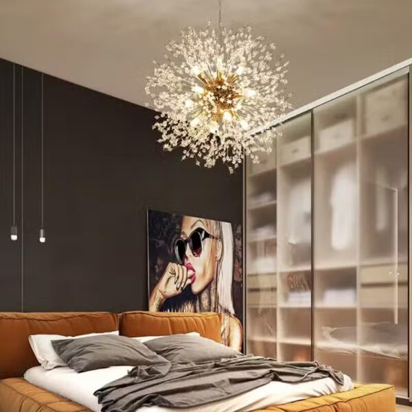Suspension luminaire inspiration fleur aérienne