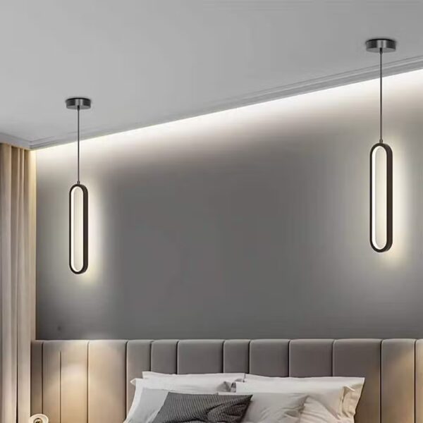 Suspension luminaire ovale à l'élégance nordique