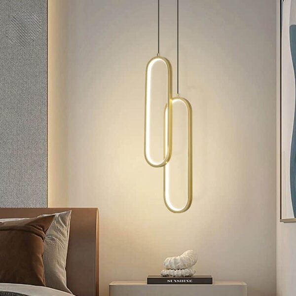 Suspension luminaire ovale à l'élégance nordique