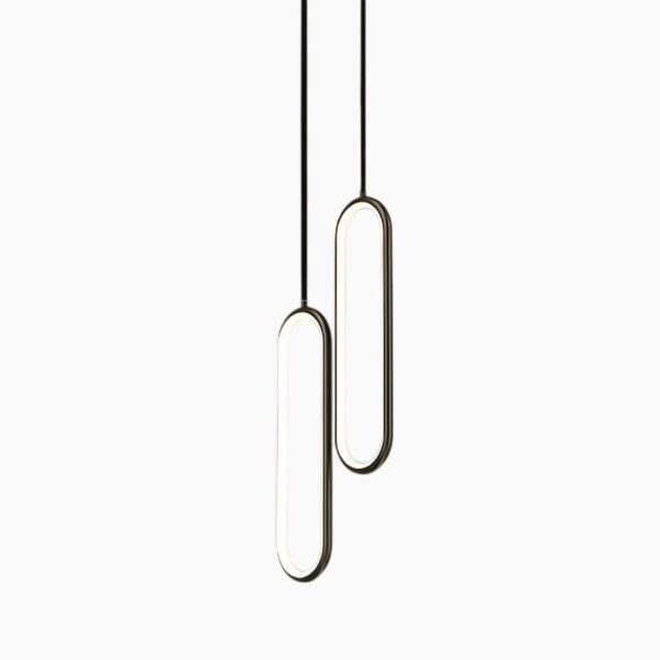 Ovale Pendelleuchte mit nordischer Eleganz