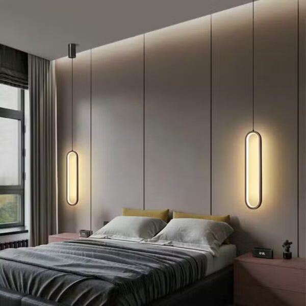 Suspension luminaire ovale à l'élégance nordique