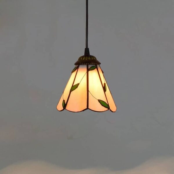 Hängeleuchte Tiffany mit zartem Blumenmuster