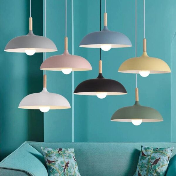 Suspension luminaire dôme style nordique