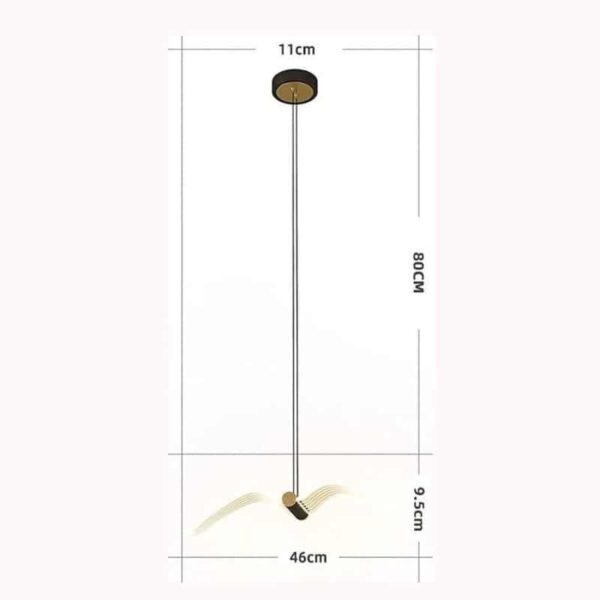Suspension LED artistique à l'élégance contemporaine