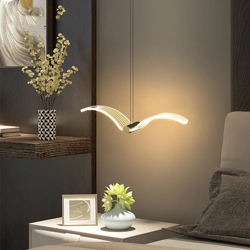 Suspension LED artistique à l'élégance contemporaine