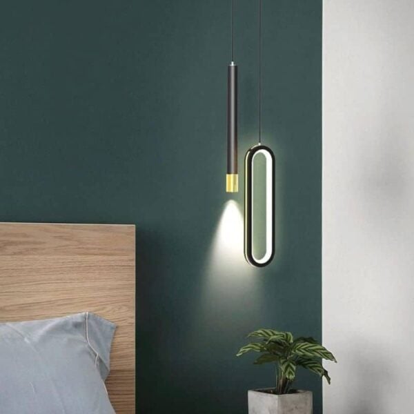 Suspension luminaire LED double à l'esthétique nordique raffinée