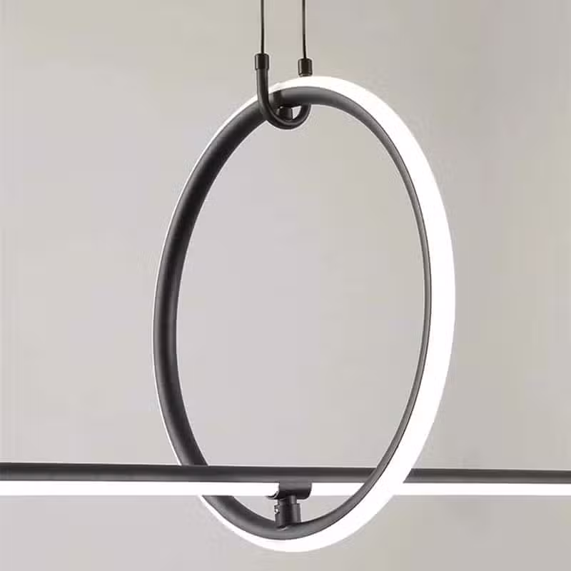 Suspension géométrique moderne et minimaliste noire