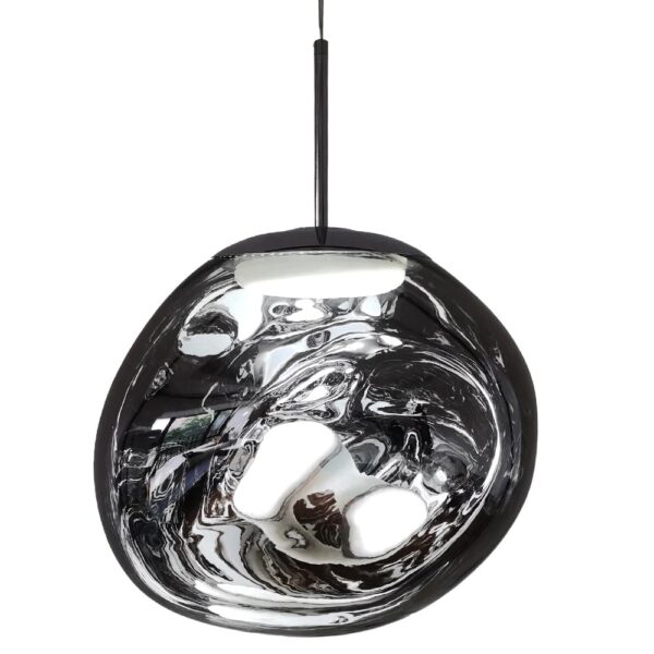 Suspension luminaire asymétrique aux courbes fluides