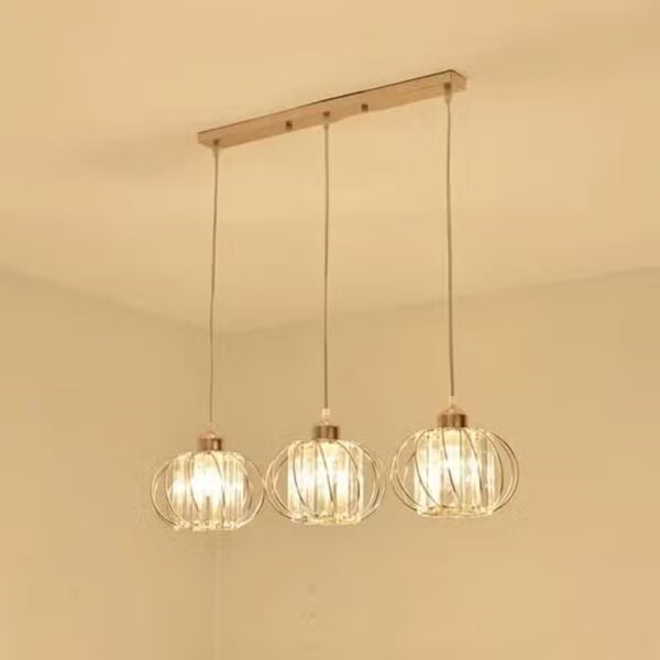 Moderne Hängeleuchte mit satiniertem Goldfinish