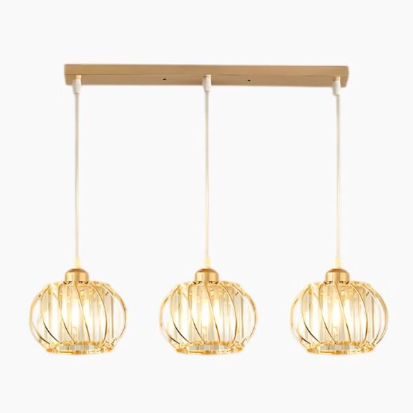 Moderne Hängeleuchte mit satiniertem Goldfinish