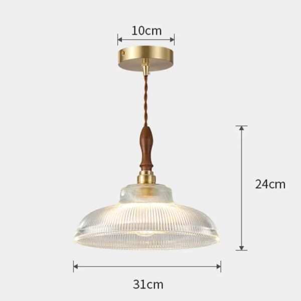 Suspension luminaire en verre soucoupe au design intemporel