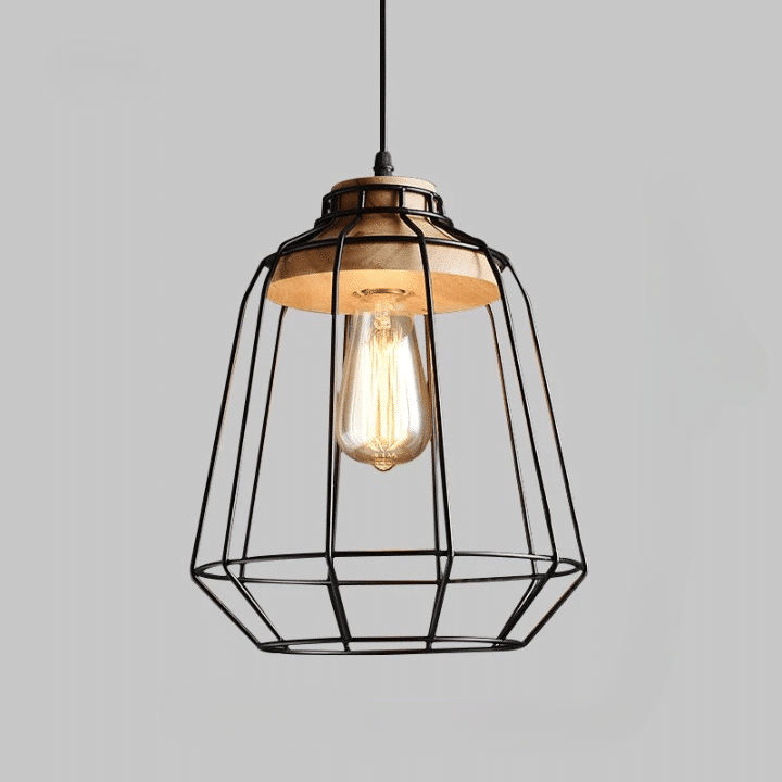 Suspension luminaire industrielle en métal brossé