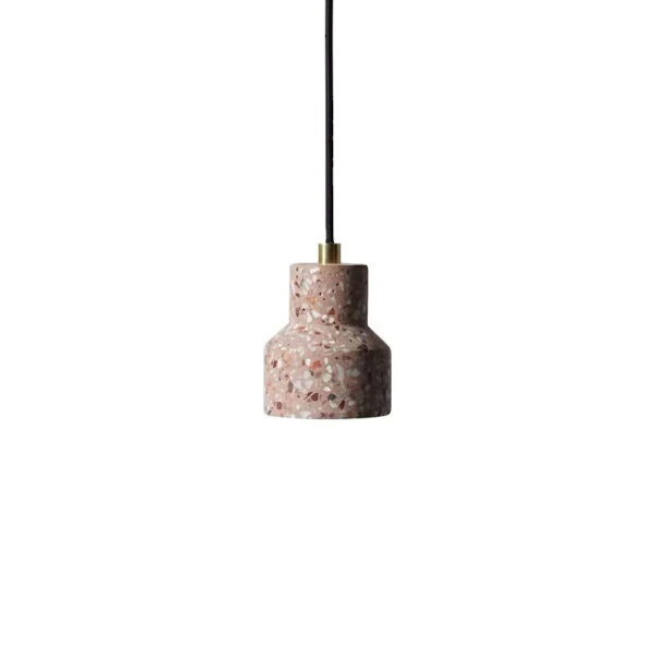 Suspension artisanale en terrazzo aux lignes épurées
