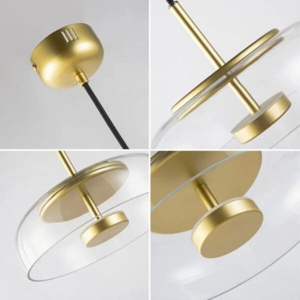 Suspension contemporaine avec diffuseur en verre noble