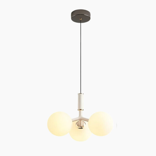 Suspension contemporaine en acier brossé
