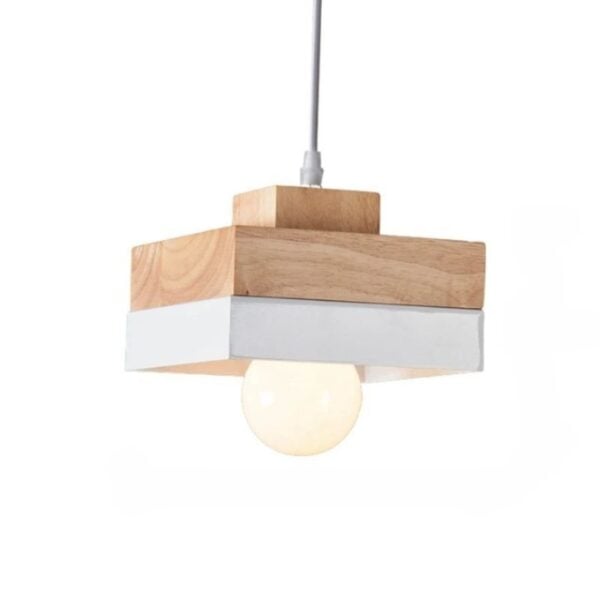 Suspension cubique en bois inspiration nordique