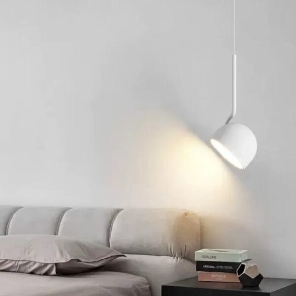 Suspension LED contemporaine en métal brossé