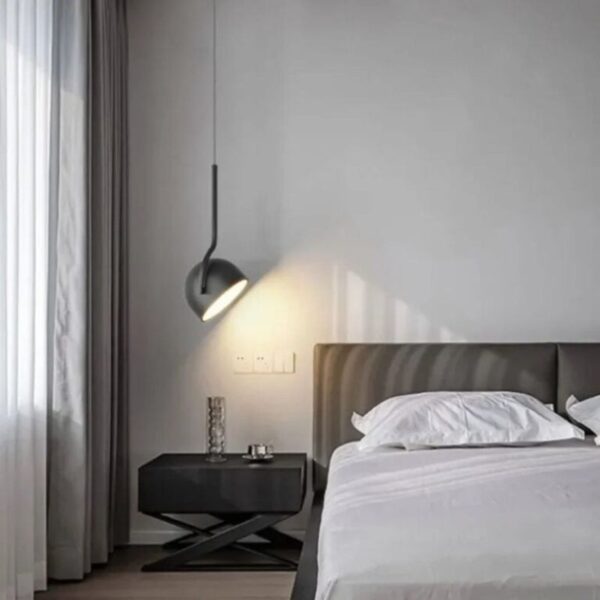 Suspension LED contemporaine en métal brossé