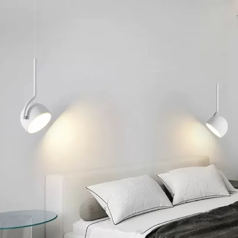 Suspension LED contemporaine en métal brossé