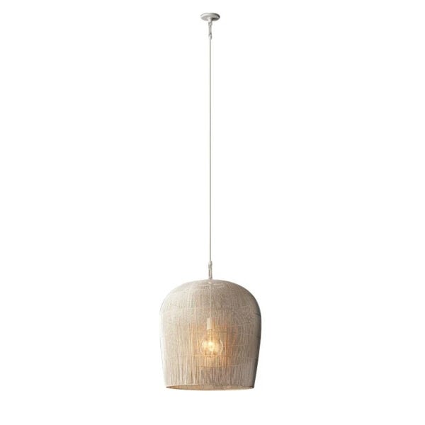 Suspension luminaire artisanale en osier naturel