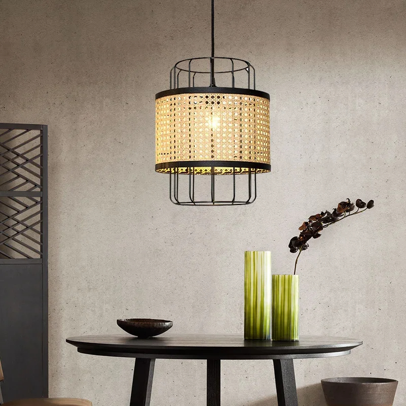 Suspension luminaire en osier inspiration Orient