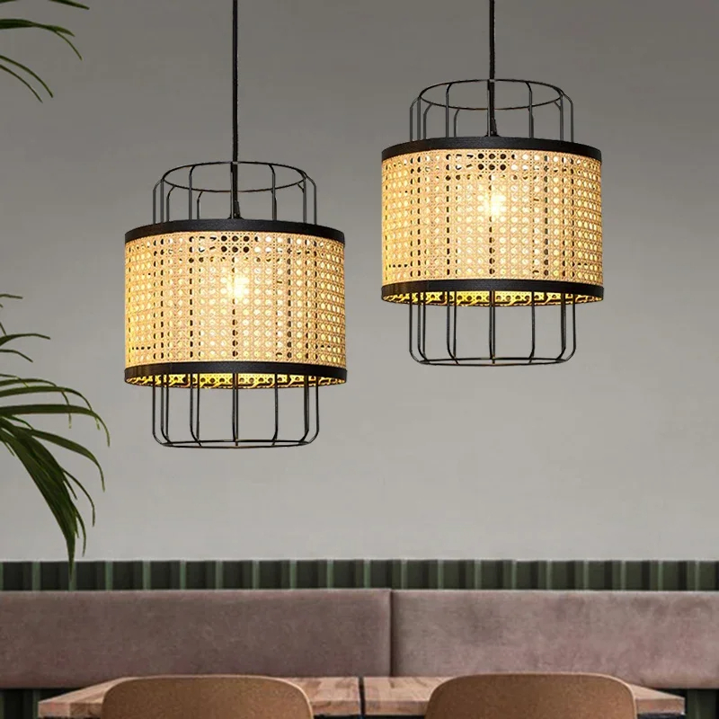 Suspension luminaire en osier inspiration Orient