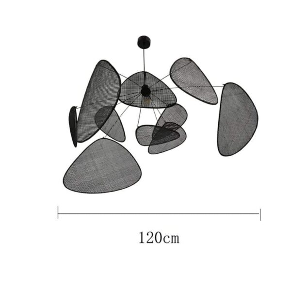 Suspension artisanale en rotin noir inspiration zen