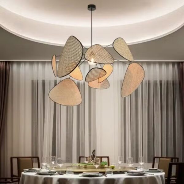 Suspension naturelle rotin style oriental