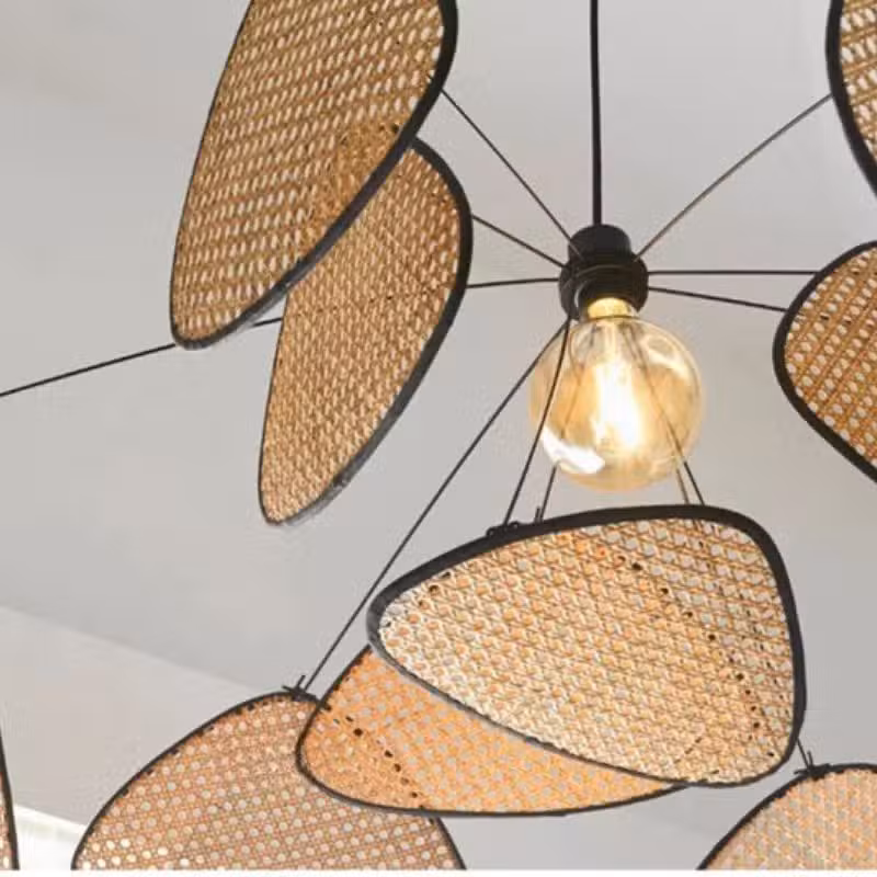 Suspension naturelle rotin style oriental