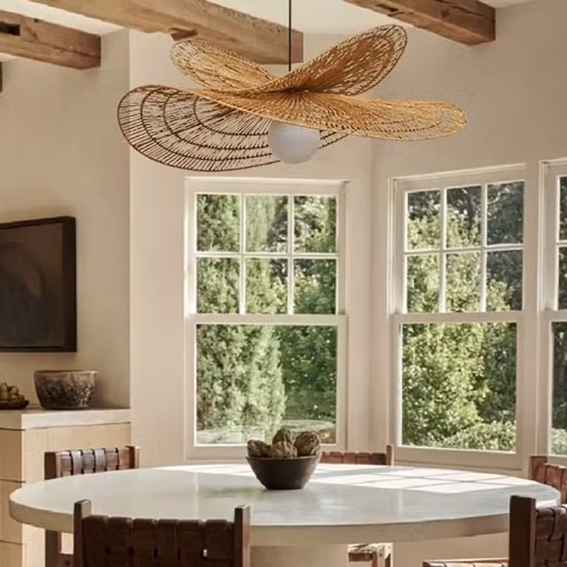 Suspension artisanale en chanvre naturel