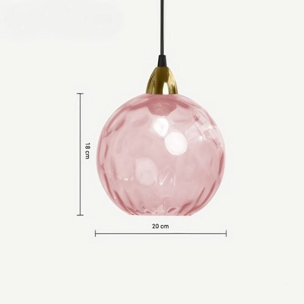 Suspension contemporaine en verre teinté aux accents nordiques