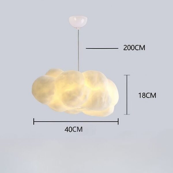 Suspension LED artistique nuage pour intérieur contemporain