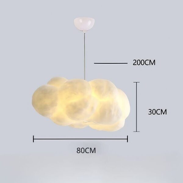 Suspension LED artistique nuage pour intérieur contemporain